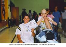 Zachary and Spencer at Zachary's Alpha Wolf of the Year awards ceremony