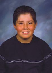 Zachary's school picture, first year in middle school