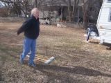 Spencer finishing his throw