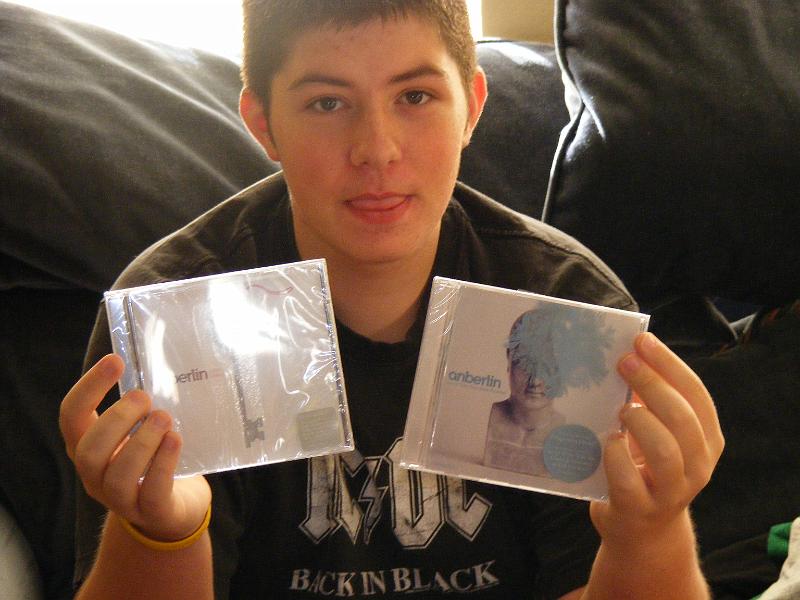 DSCF3934.JPG - Two Anberlin CDs.