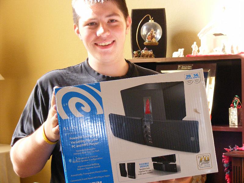 DSCF3943.JPG - And Speakers for his Computer that will also work as his guitar amp